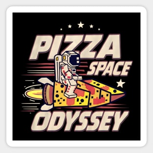 Pizza Space Odyssey – Funny Astronaut Food Humor Gift Graphic Magnet